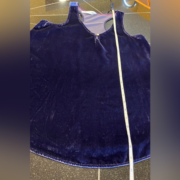 anthropologie Suri Velvet Sapphire Blue-purple Racer back Tank/SZ. Small - Picture 10 of 12